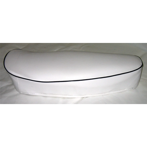 Asiento blanco con borde negro para VESPA 50 RLN SPECIAL sin cerradura
