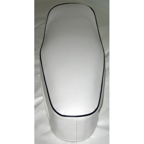 Asiento blanco con borde negro para VESPA 50 RLN SPECIAL sin cerradura