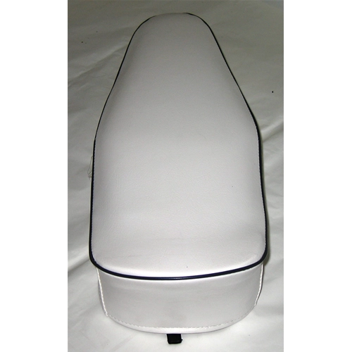 Asiento blanco con borde negro para VESPA 50 RLN SPECIAL sin cerradura