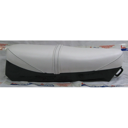 Asiento largo blanco de dos plazas SELLONE para VESPA 50 125 HP FL V 50 125 y modelos automáticos.