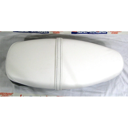 Asiento largo blanco de dos plazas SELLONE para VESPA 50 125 HP FL V 50 125 y modelos automáticos.