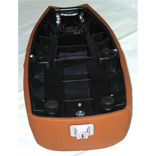 Sillín largo de cuero marrón para VESPA PX 150, último modelo desde 2001, 125 150 200