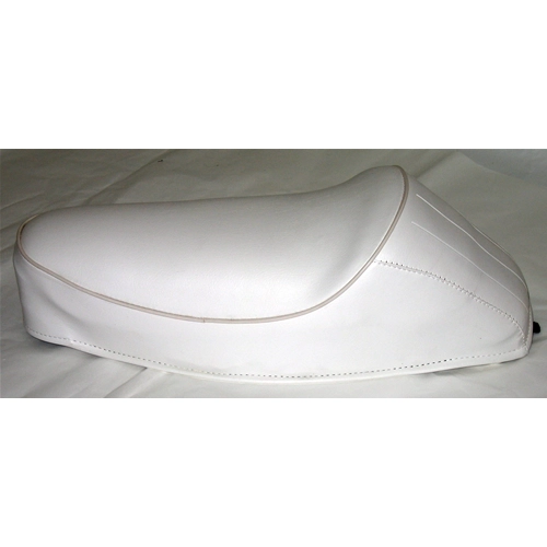 Sillín con joroba blanca y borde blanco para VESPA 50 NLR SPECIAL