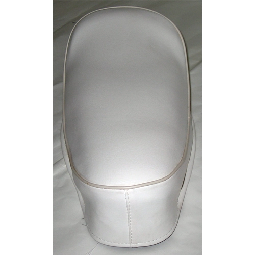 Sillín con joroba blanca y borde blanco para VESPA 50 NLR SPECIAL