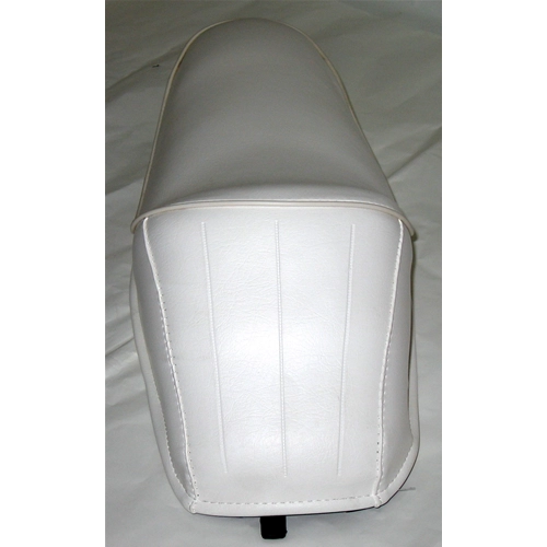 Sillín con joroba blanca y borde blanco para VESPA 50 NLR SPECIAL