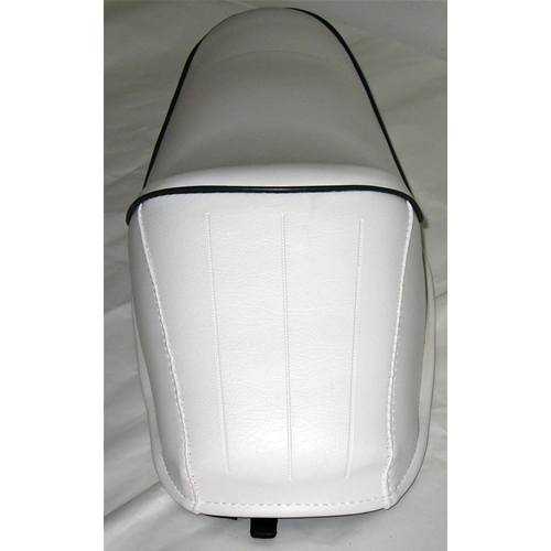 Asiento con joroba blanca y borde negro para VESPA 50 NLR SPECIAL