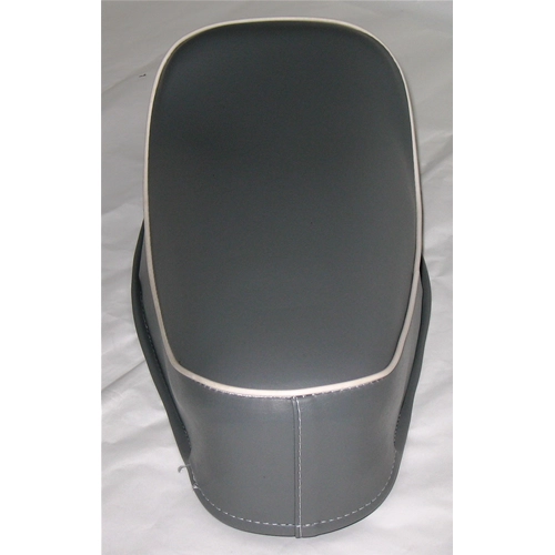 Asiento con joroba gris y borde blanco para VESPA 50 90 NLR SPECIAL