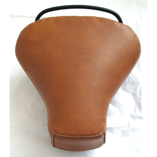 Asiento delantero triangular corto de cuero marrón para VESPA 50 125 NLR SPECIAL PRIMAVERA ET3