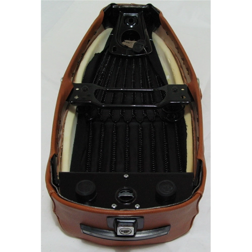 Asiento de cuero marrón para VESPA PX PE 125 150 200 primera serie sin paneles