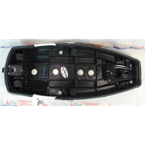 Asiento deportivo negro con joroba y banda blanca para VESPA PX PE 125 150 200