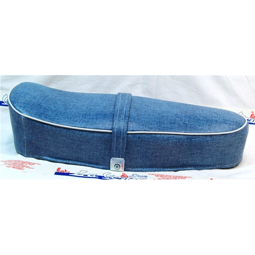 Asiento tipo vaquero azul para VESPA 50 125 RLN PRIMAVERA sin cerradura