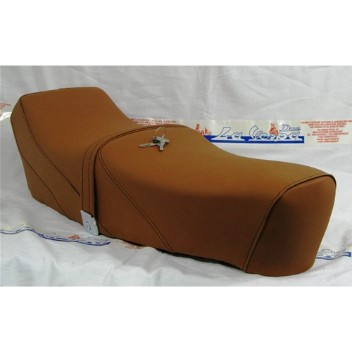 Asiento deportivo de cuero marrón para VESPA PK S XL 50 125 AUTOMATICA