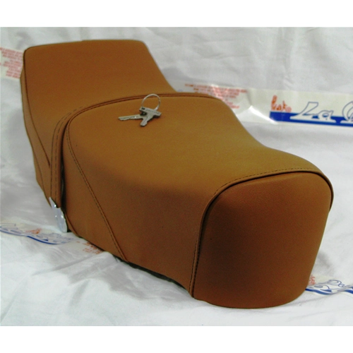Asiento deportivo de cuero marrón para VESPA PK S XL 50 125 AUTOMATICA