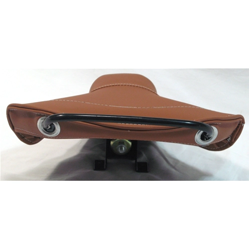 Asiento delantero triangular corto de cuero marrón con remaches para VESPA 125 150 PX SPRINT GL GTR TS VBB VBA VNB VNA