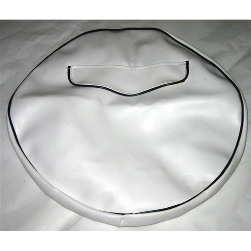 Enjoliveur blanc 9" avec bordure noire pour VESPA LAMBRETTA 50 125 150 160 180