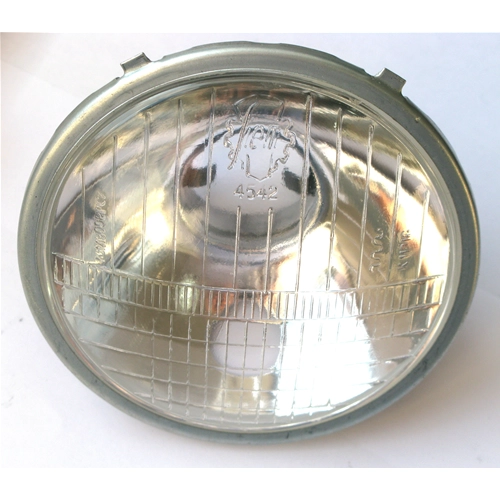 SIEM glass headlight assembly, 105mm diameter, for VESPA 50 LRS V5A1T