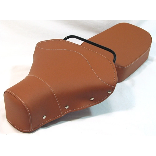 Kit de asiento y cojín de cuero marrón para VESPA 125 150 VNA VNB VBB VBA GT GTR PX PE SPRINT, todos a partir de 1959.