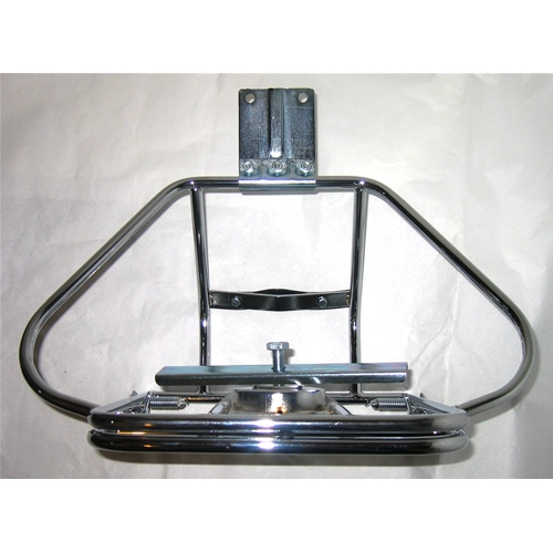 Rear chrome luggage rack with wheel carrier for VESPA 125 150 VNA VNB VBA VBB 8 inch wheel closed - up to 1966