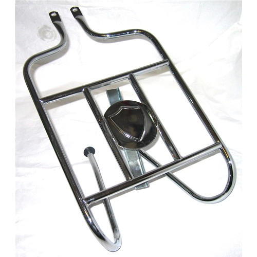 Verchromter Gepäckträger mit Radhalterung für LAMBRETTA LI 125 150 2. Serie
