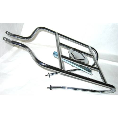 Verchromter Gepäckträger mit Radhalterung für LAMBRETTA LI 125 150 2. Serie
