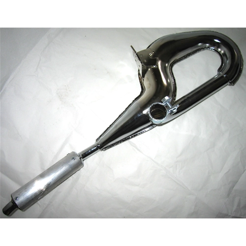 SIMONINI verchromter Schlangen-Auspuff mit Aluminium-Schalldämpfer für VESPA PX PE RALLY 200