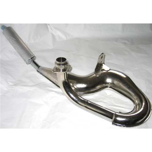 Pot d'échappement chromé SIMONINI en forme de serpent avec silencieux en aluminium pour VESPA PX 125 T5