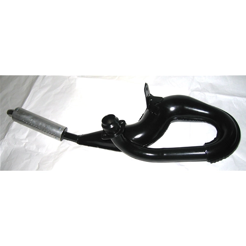 Pot d'échappement SIMONINI « serpent » peint en noir avec silencieux en aluminium pour VESPA T5 PX 125 T5