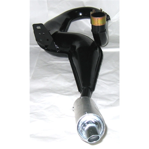 Pot d'échappement SIMONINI Snake peint en NOIR avec silencieux en ALUMINIUM pour VESPA PX PE RALLY 200