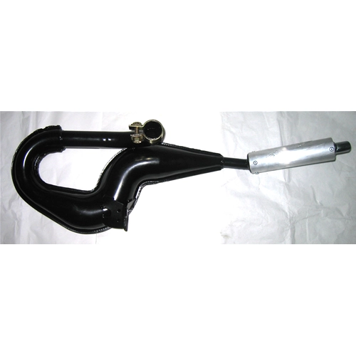 Pot d'échappement SIMONINI Snake peint en NOIR avec silencieux en ALUMINIUM pour VESPA PX PE RALLY 200