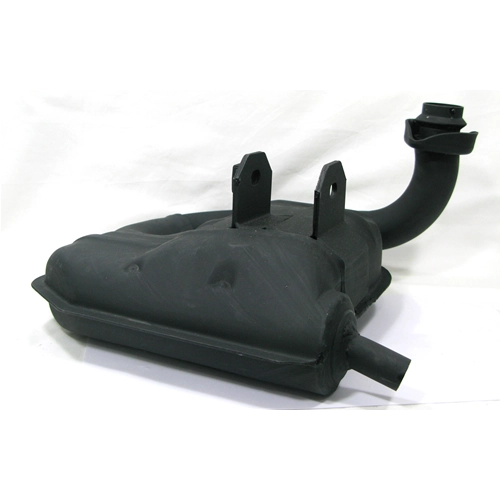 Pot d'échappement SITO pour Vespa PX 125 T5, position de pilotage.