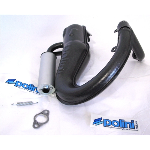 Pot d'échappement POLINI 200.2030/S pour VESPA 50 90 SPECIAL NLR avec silencieux en aluminium