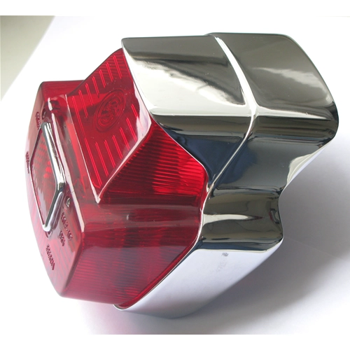 Luz trasera cromada SIEM para VESPA 125 150 SUPER GL SPRINT 180 SS ro 091488 completa con junta