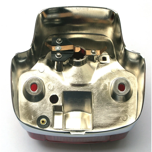 Luz trasera cromada SIEM para VESPA 125 150 SUPER GL SPRINT 180 SS ro 091488 completa con junta