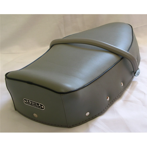 Cubierta superior y asa. Funda de asiento completa gris claro para VESPA 160 GS VSB1 primera serie.