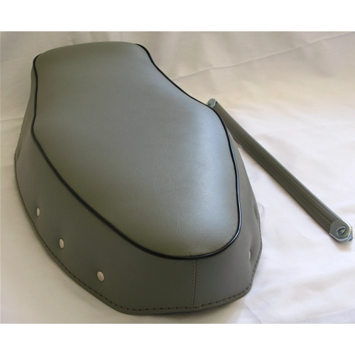 Cubierta superior y asa. Funda de asiento completa gris claro para VESPA 160 GS VSB1 primera serie.
