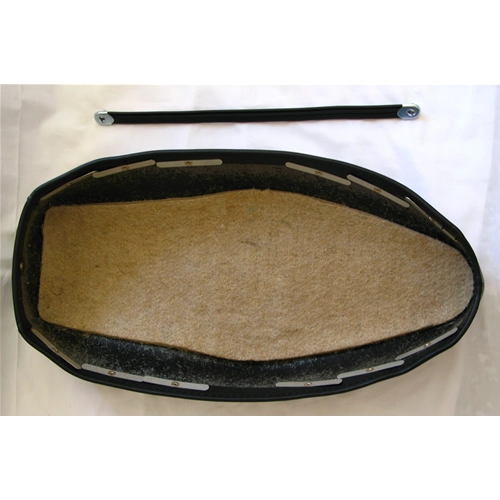 Funda de asiento y asa negras completas para VESPA 160 GS VSB segunda serie.