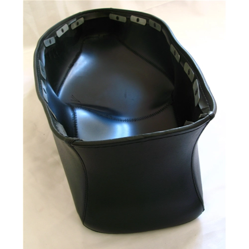 Funda de asiento verde para VESPA 150 GS VS1T, completa con asa y ganchos de sujeción.