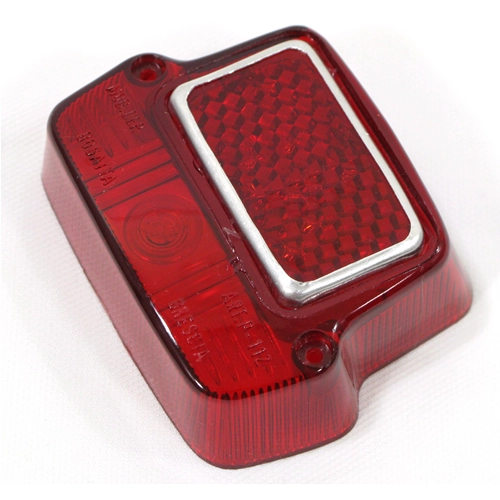 Réflecteur arrière rouge avec anneau en aluminium pour Vespa 50 1ère série