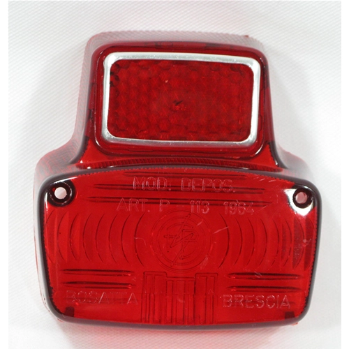 Feu arrière rouge complet avec réflecteur et anneau en aluminium pour VESPA 50 - 50 S.SPRINT - VESPA 90 - 90 SPRINT - 90 S.SPINT