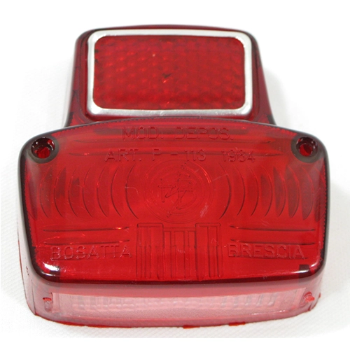 Feu arrière rouge complet avec réflecteur et anneau en aluminium pour VESPA 50 - 50 S.SPRINT - VESPA 90 - 90 SPRINT - 90 S.SPINT