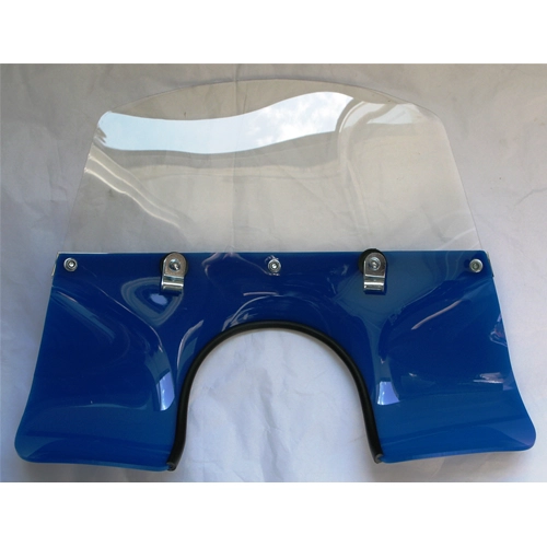 Blaue Windschutzscheibe für VESPA 50 90 125 NLR ET3 PRIMAVERA SS komplett mit Halterungen