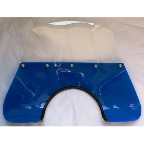Parabrisas azul para VESPA 125 150 180 200 PX PE SPRINT VELOCE RALLY TS, completo con soportes.