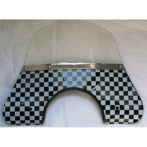 Parabrisas serigrafiado en blanco y negro para VESPA 125 150 180 200 PX PE SPRINT VELOCE RALLY TS + soportes