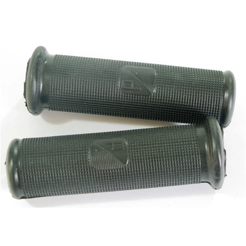 Par de puños negros con logo para VESPA 50 NLR SPECIAL VNB VBB VBA 80 100 125 150 180 200, diámetro del orificio mm 21 ro 060304