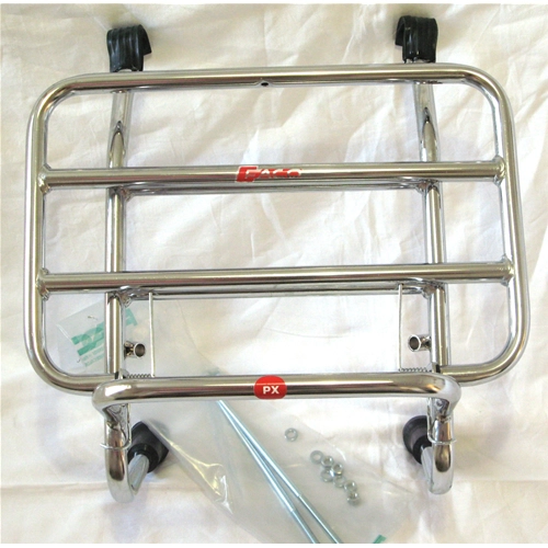 Verchromter Frontgepäckträger für VESPA 50 90 125 150 160 180 200 NLR SPECIAL PRIMAVERA SS ET3 PX PE ARCOBALENO PK XL RUSH N FL2 HP ro 610271M