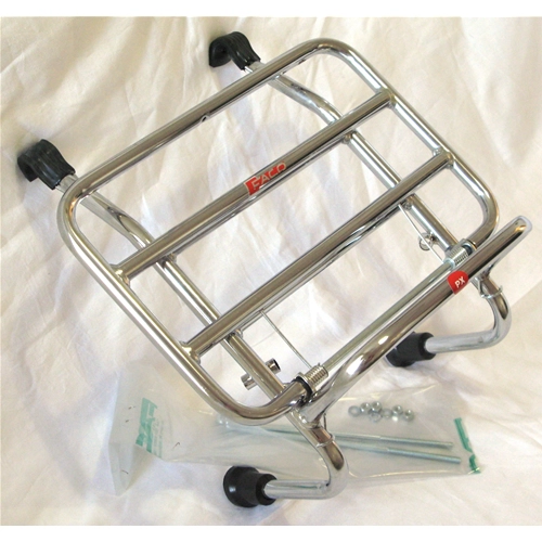 Verchromter Frontgepäckträger für VESPA 50 90 125 150 160 180 200 NLR SPECIAL PRIMAVERA SS ET3 PX PE ARCOBALENO PK XL RUSH N FL2 HP ro 610271M