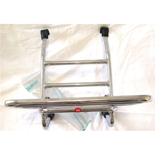 Verchromter Frontgepäckträger für VESPA 50 90 125 150 160 180 200 NLR SPECIAL PRIMAVERA SS ET3 PX PE ARCOBALENO PK XL RUSH N FL2 HP ro 610271M