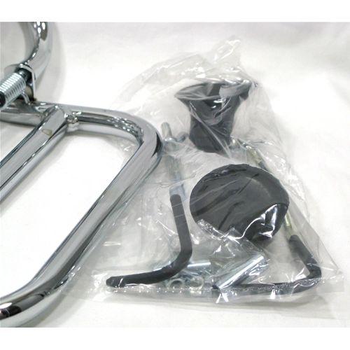 Verchromter Frontgepäckträger für VESPA 50 125 150 160 180 200 NLR SPECIAL ELESTART ET3 PRIMAVERA VNA VNB VBB VBA GL SPRINT SUPER GT GTR GS SS SUPER SPORT RALLY Universal mit Spurstangen