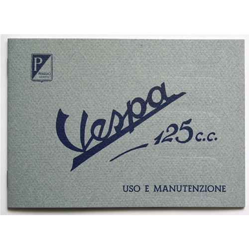 Manuel d'utilisation et d'entretien pour VESPA 125 V30T V31T de 1951 à 1952, phare bas, référence 610036M