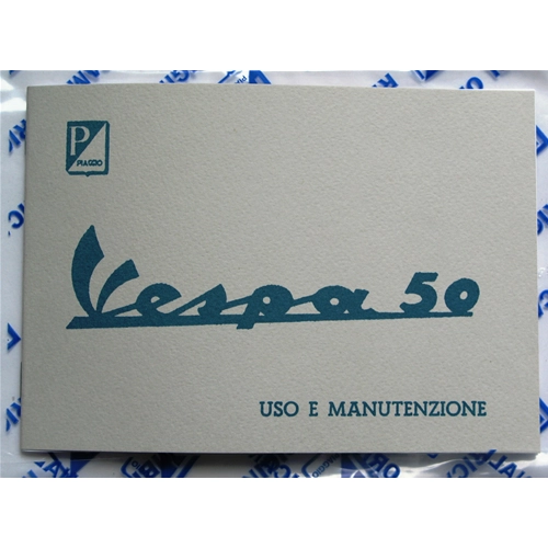 Originale PIAGGIO Bedienungs- und Wartungsanleitung für die VESPA 50 cc. V5A1T von 1963 bis 1971
